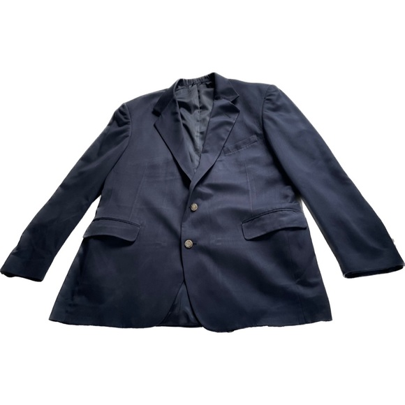 NORM THOMPSON | 46L XL | Navy Sport Coat Men’s Blazer - 36R Pant Suit Set Avail - Picture 4 of 12